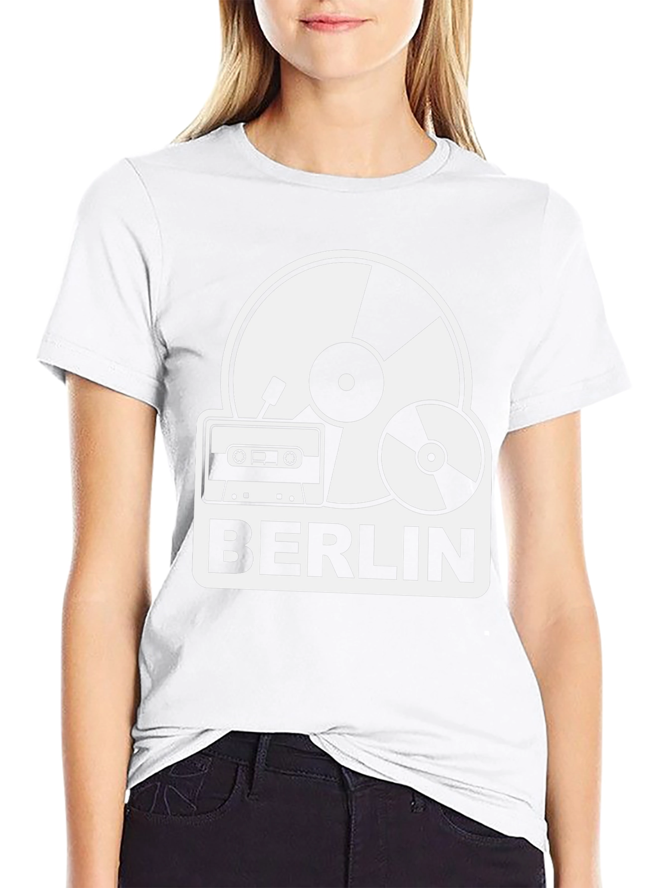 Berlin Music T-Shirt: Vinyl Cassette & CD Design
