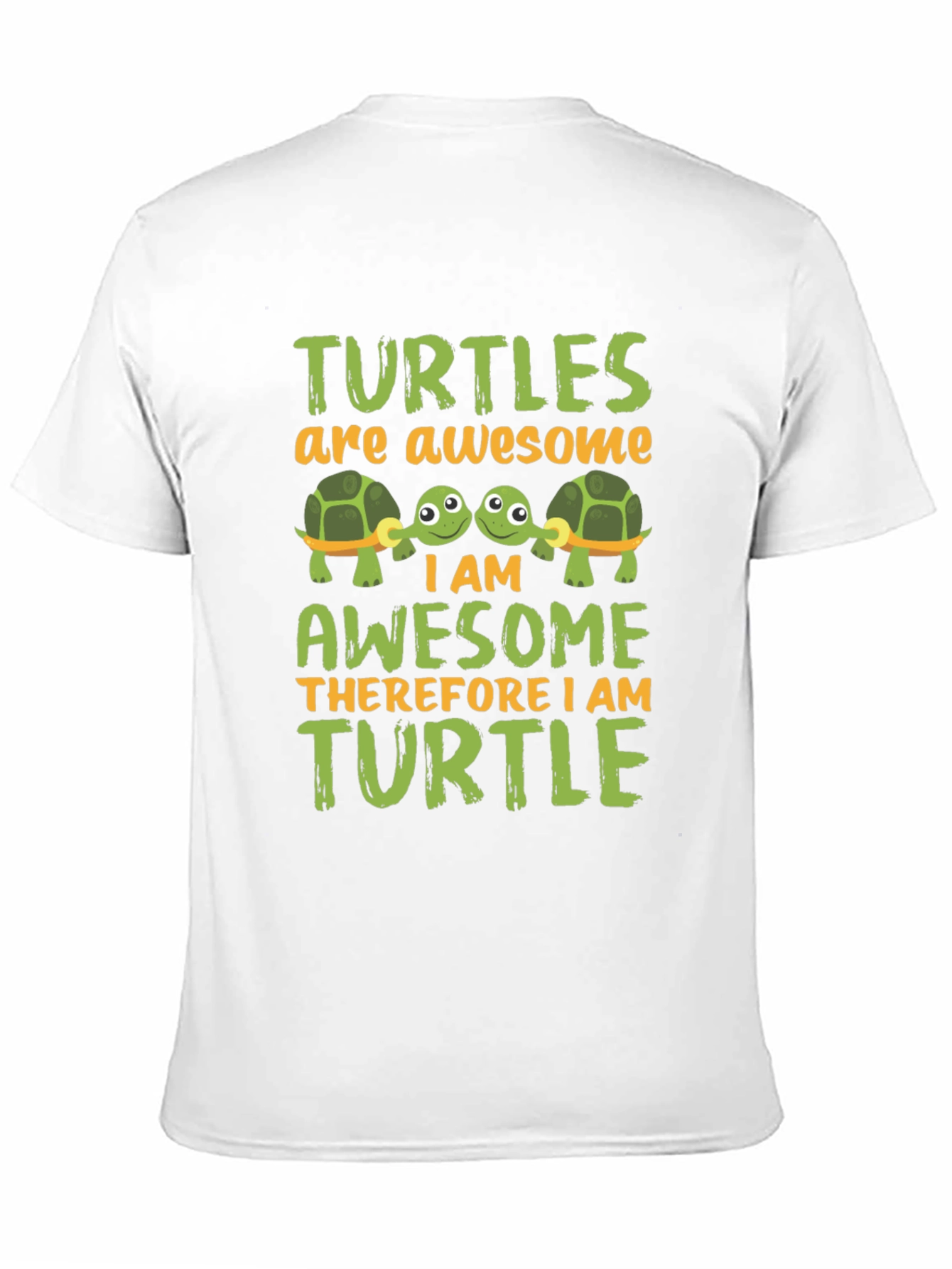 Awesome Turtle Graphic Tee -  Mens Black T-Shirt