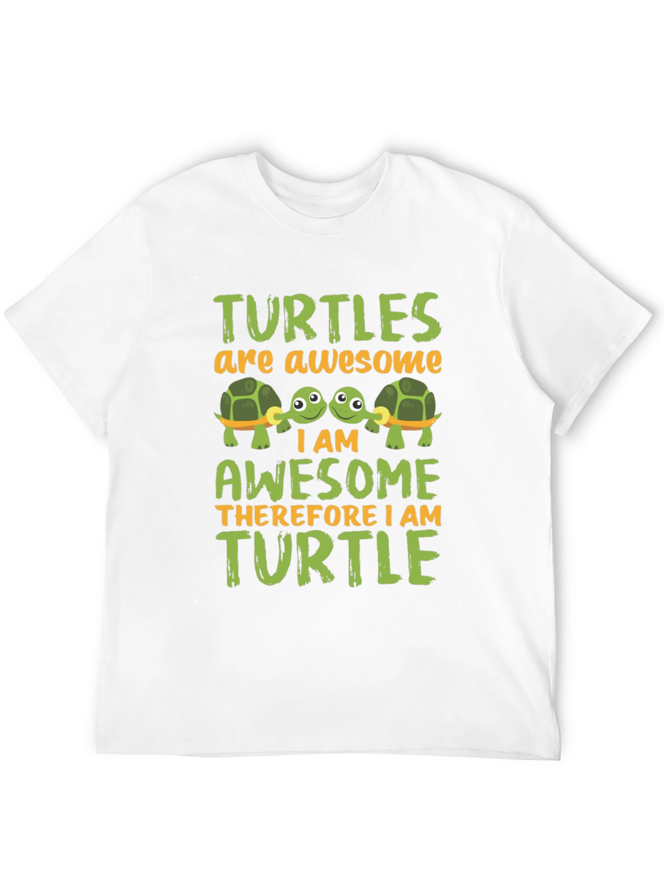 Awesome Turtle Graphic Tee -  Mens Black T-Shirt