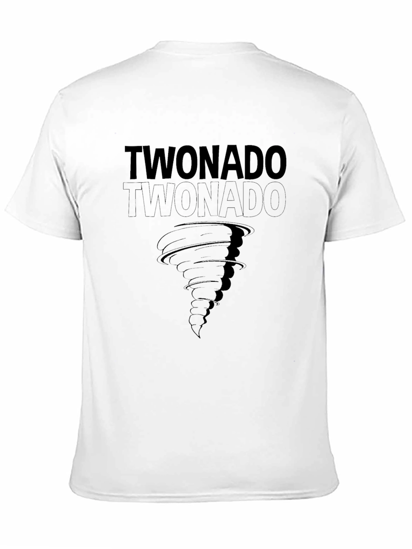 Twonado Tornado Graphic Print Black T-Shirt
