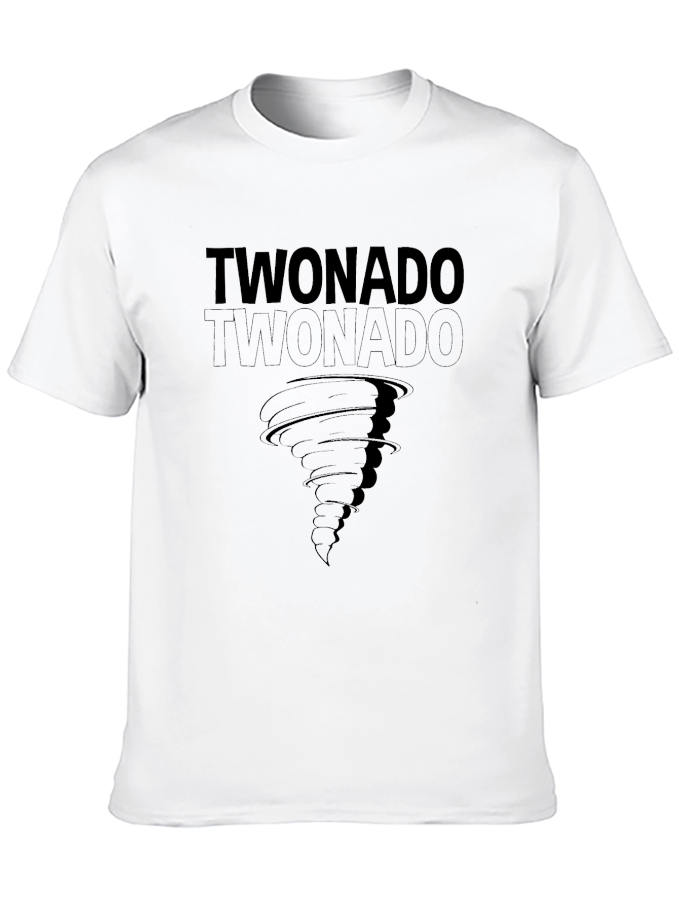 Twonado Tornado Graphic Print Black T-Shirt