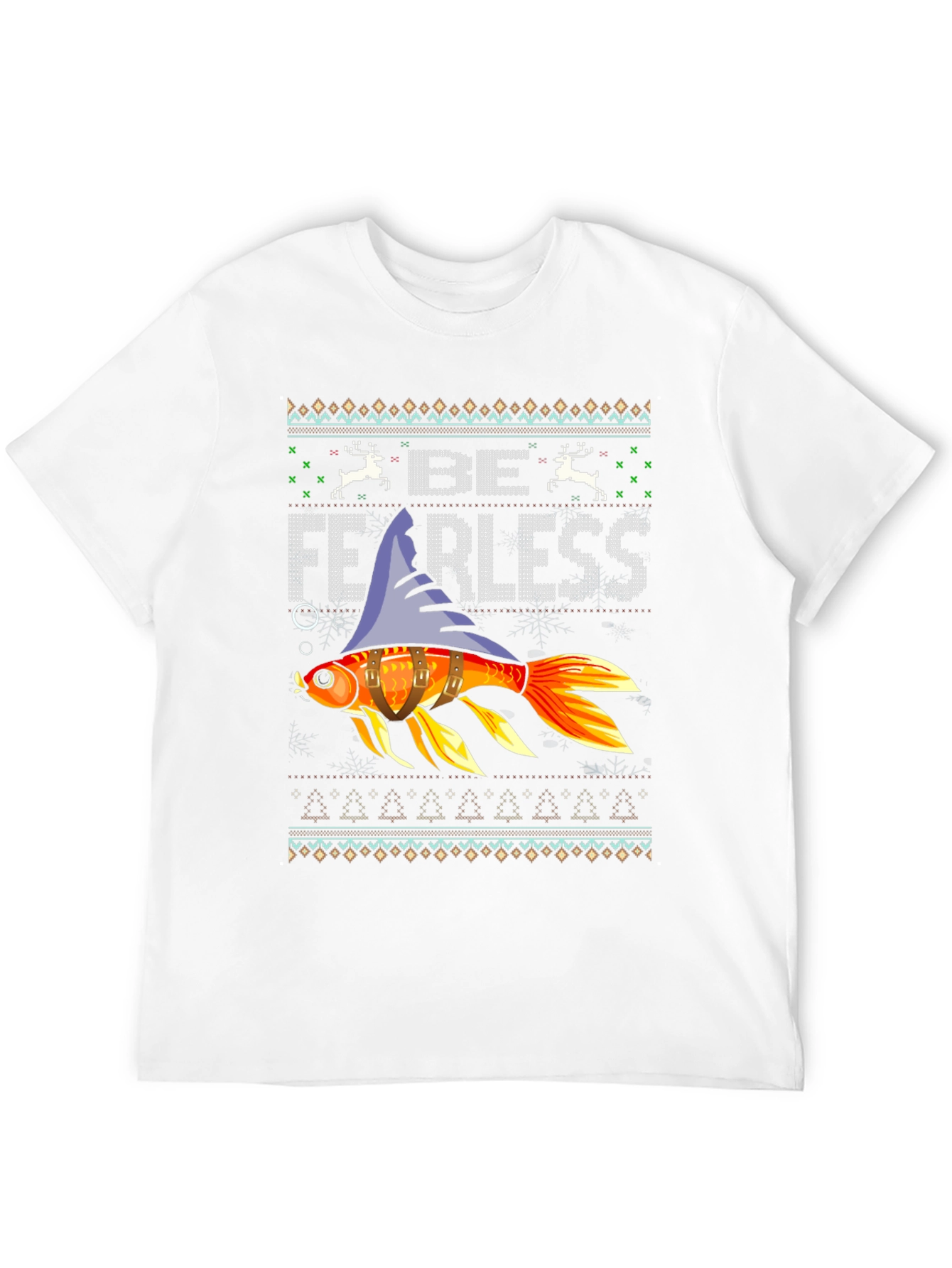 Be Fearless Fish Ugly Christmas Sweater T-Shirt