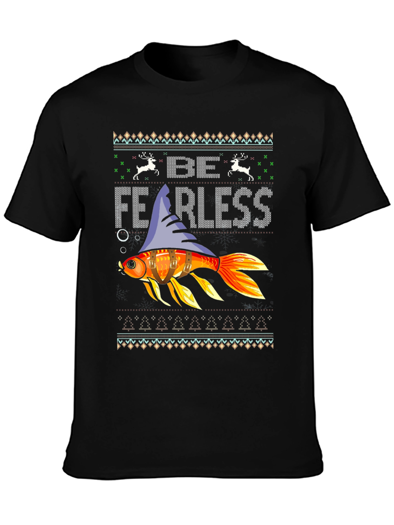 Be Fearless Fish Ugly Christmas Sweater T-Shirt