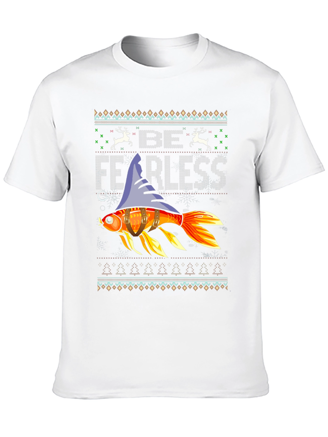 Be Fearless Fish Ugly Christmas Sweater T-Shirt