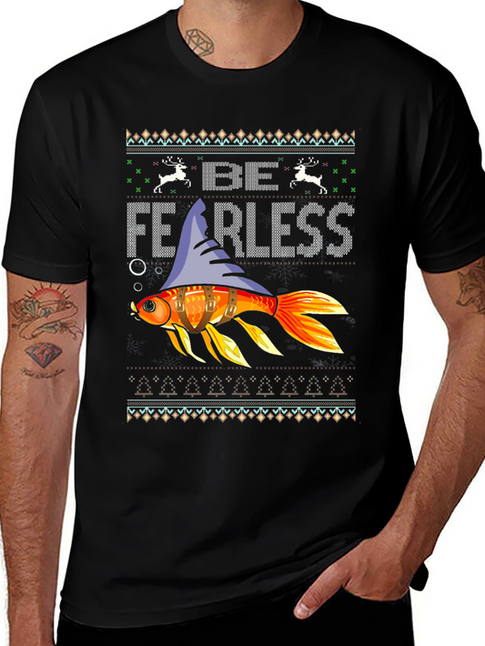 Be Fearless Fish Ugly Christmas Sweater T-Shirt
