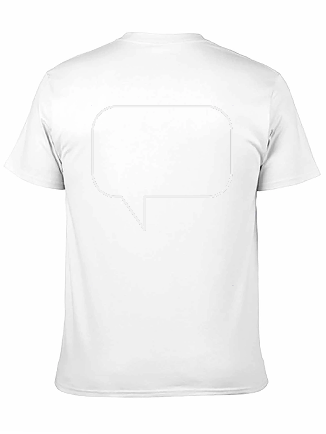 Black T-Shirt with White Speech Bubble Graphic