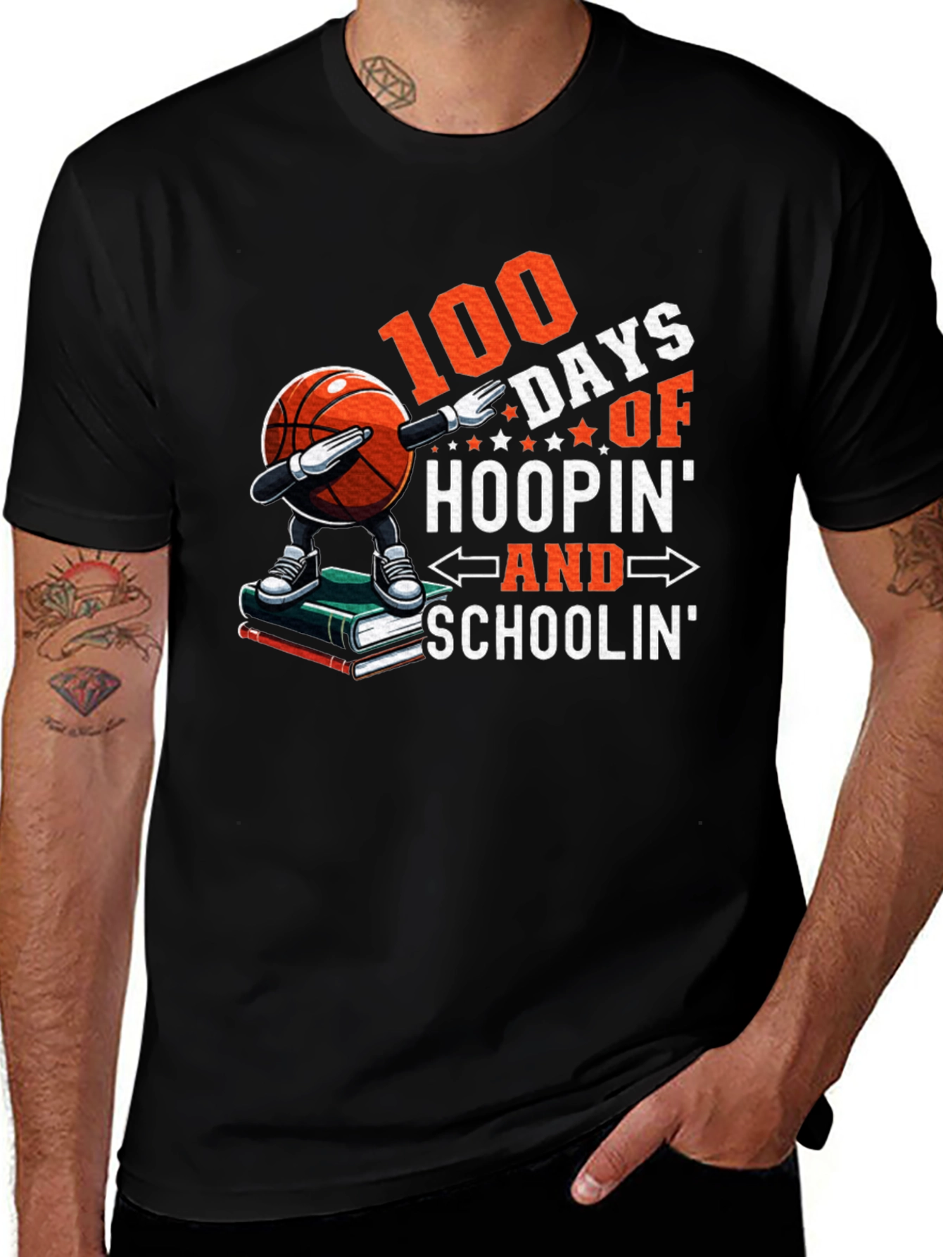 100 Days Hoopin & Schoolin T-Shirt