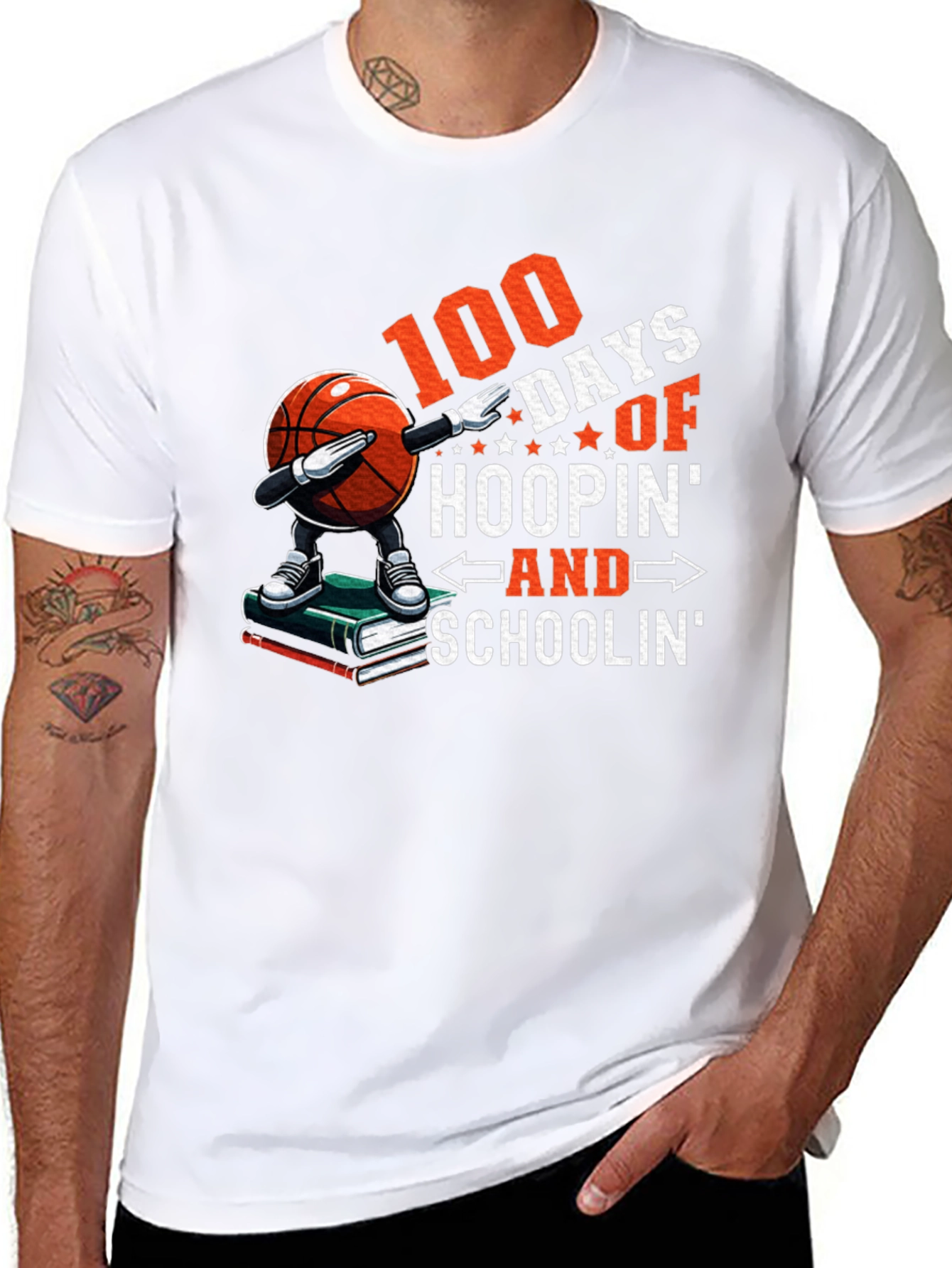 100 Days Hoopin & Schoolin T-Shirt