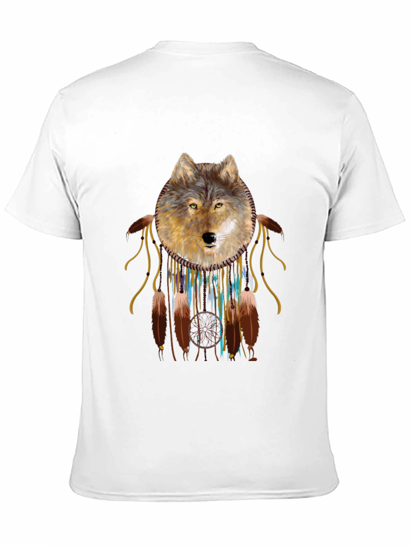 Wolf Dreamcatcher Graphic Tee - Black