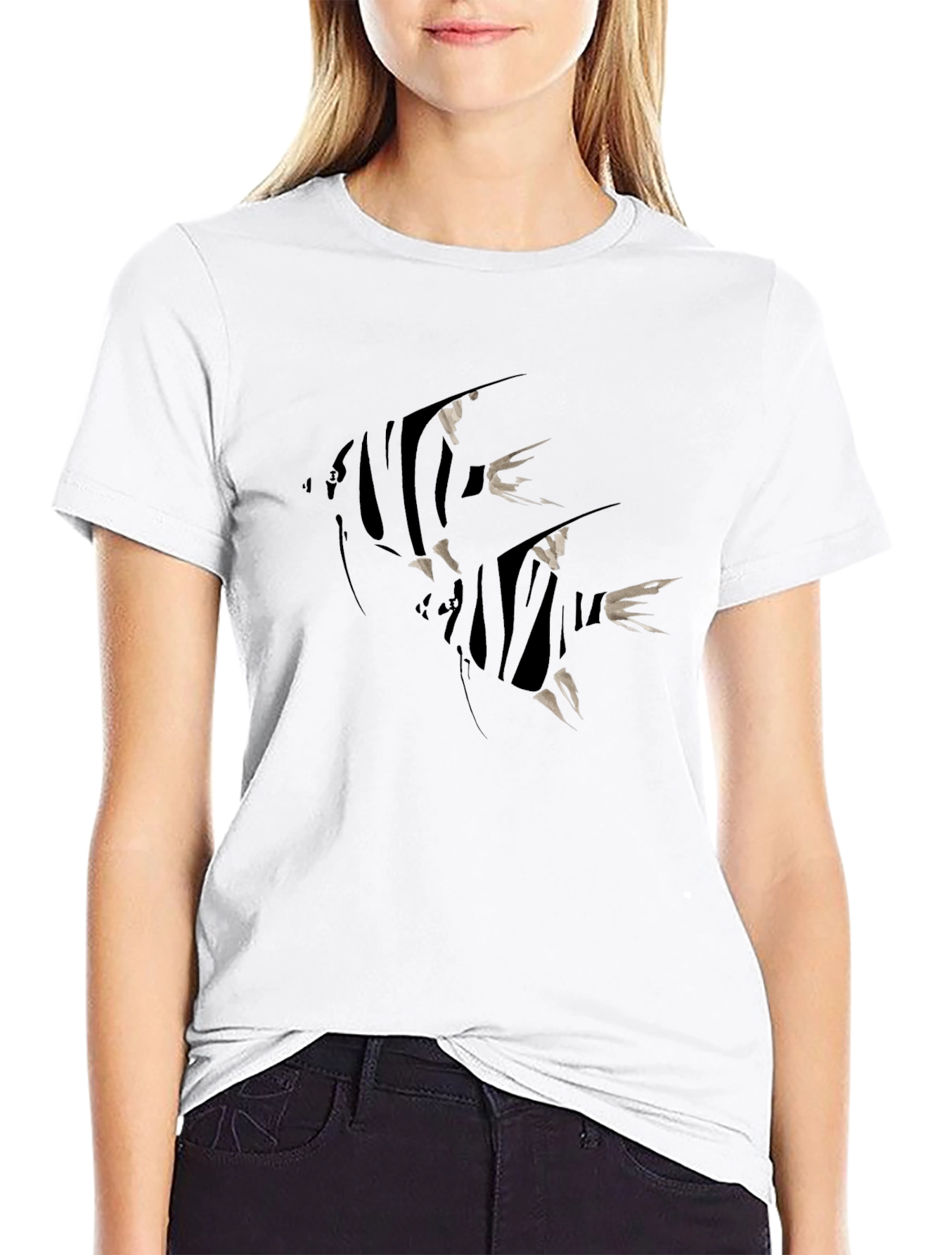 Angelfish Graphic T-Shirt - Black