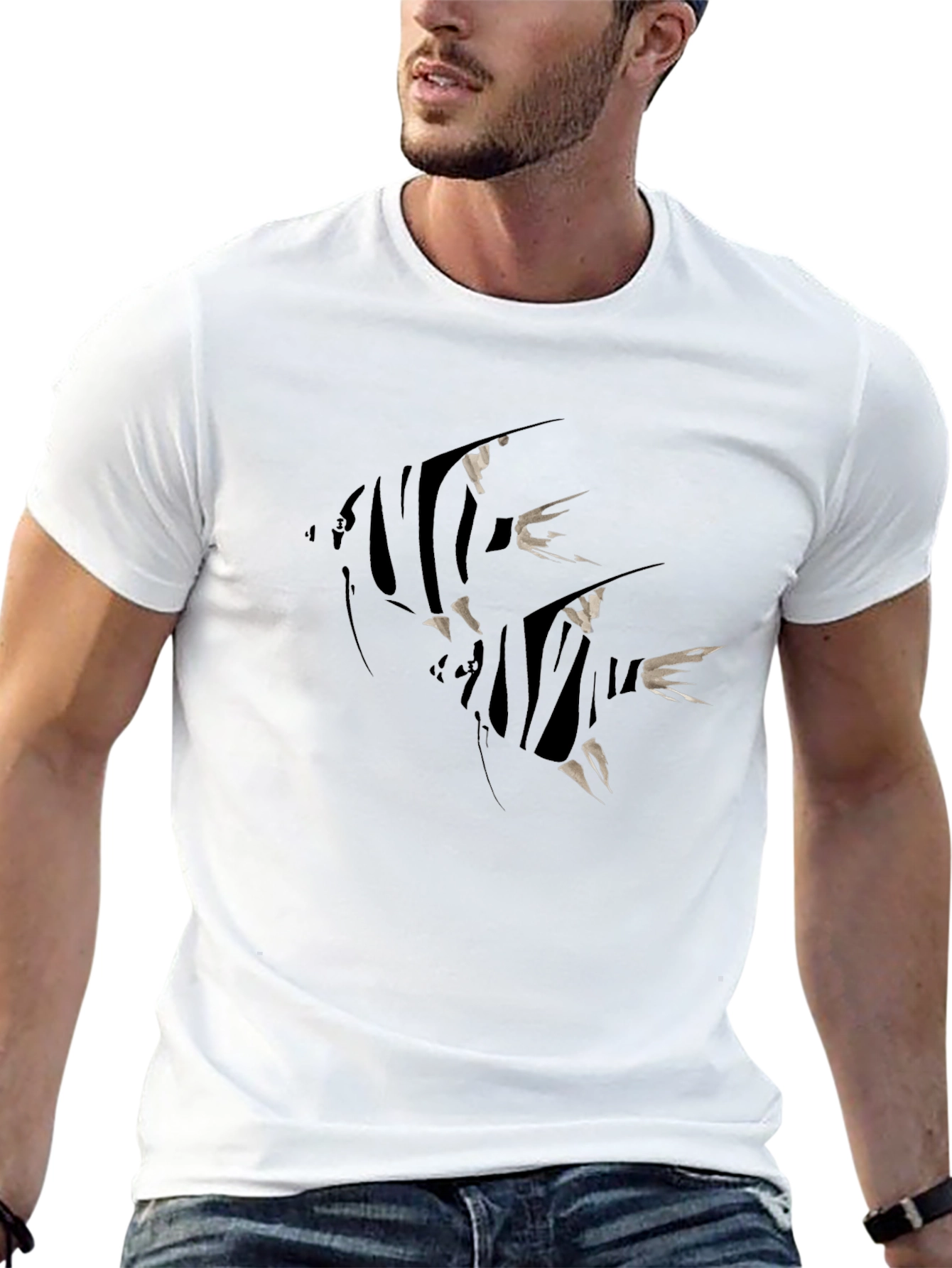 Angelfish Graphic T-Shirt - Black