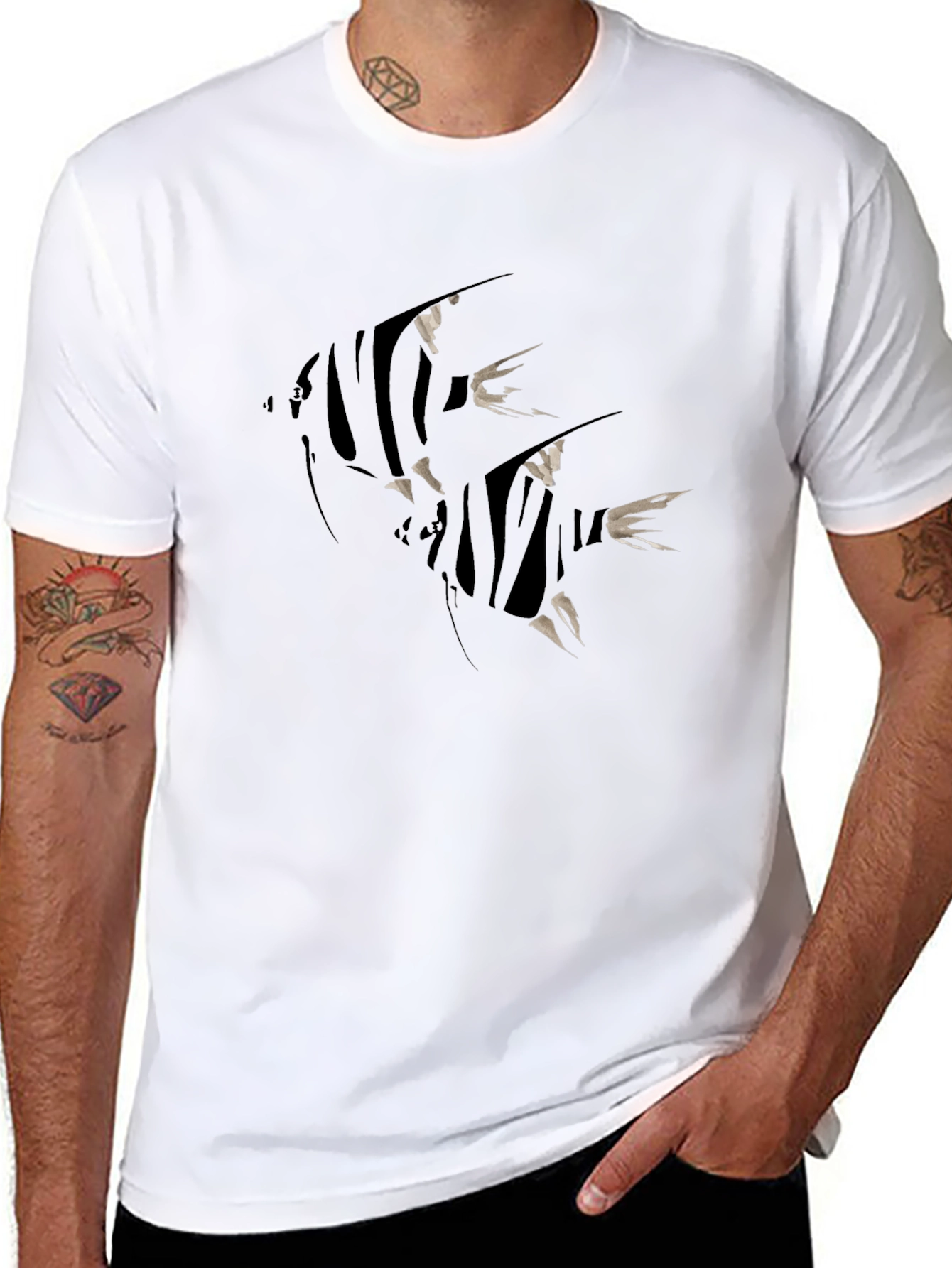 Angelfish Graphic T-Shirt - Black