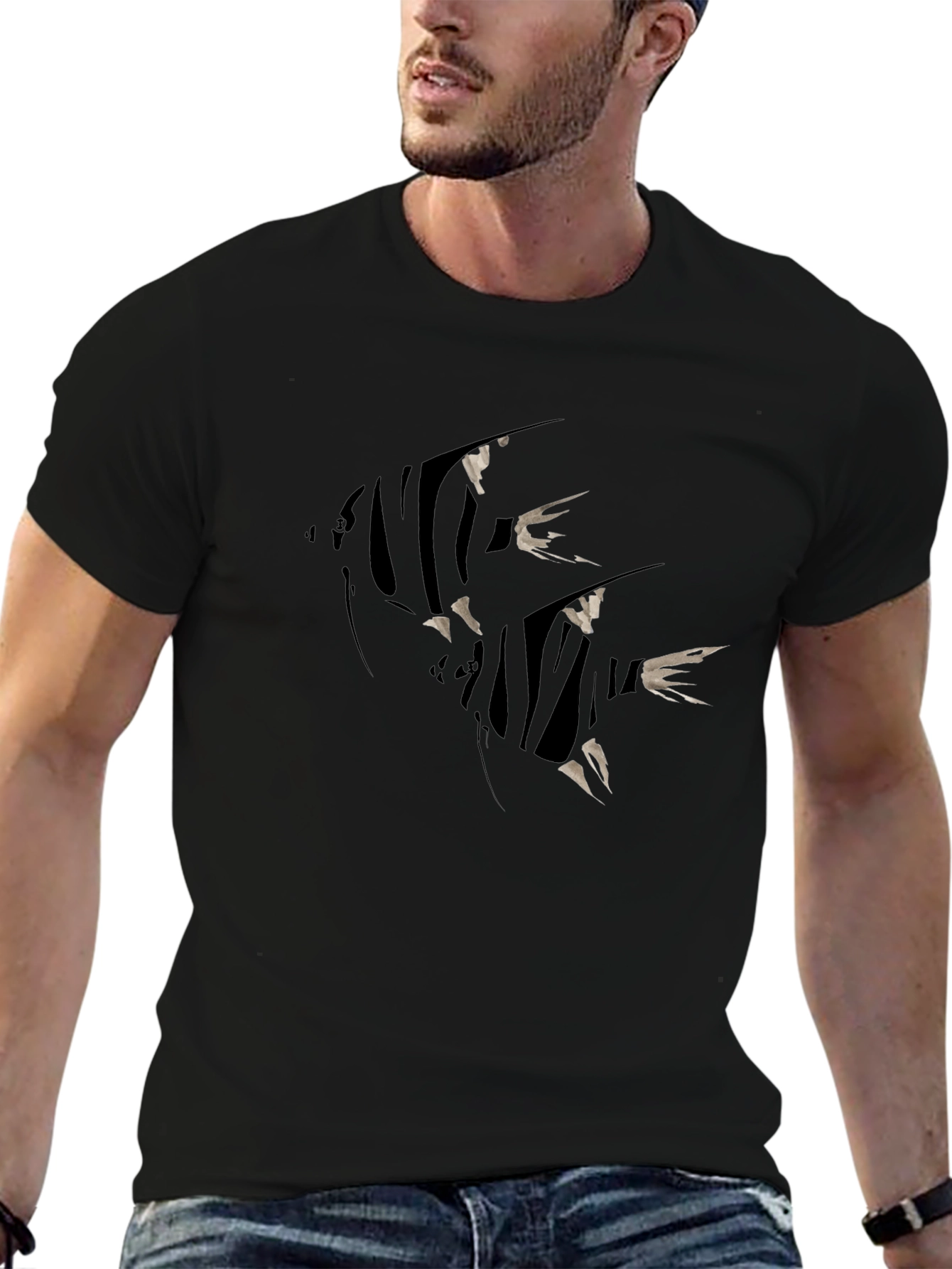 Angelfish Graphic T-Shirt - Black