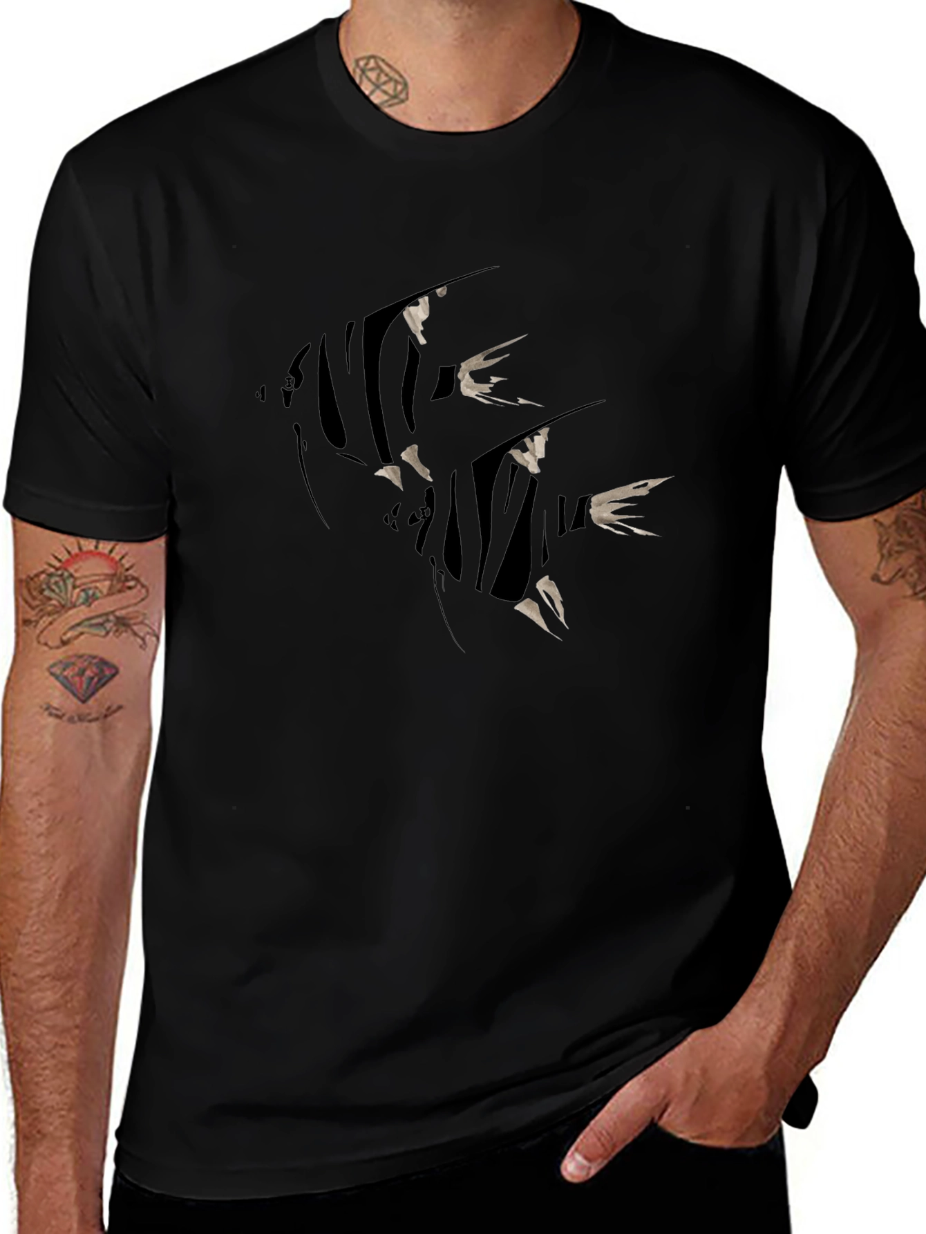 Angelfish Graphic T-Shirt - Black