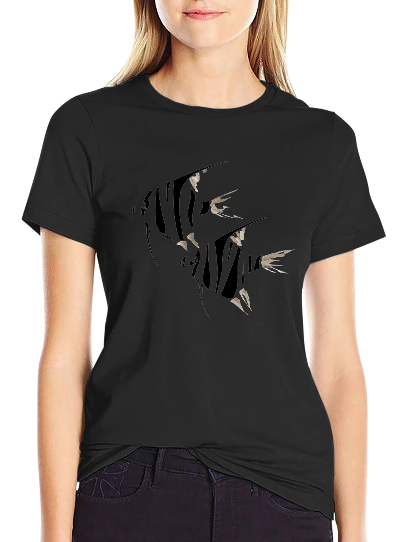 Angelfish Graphic T-Shirt - Black