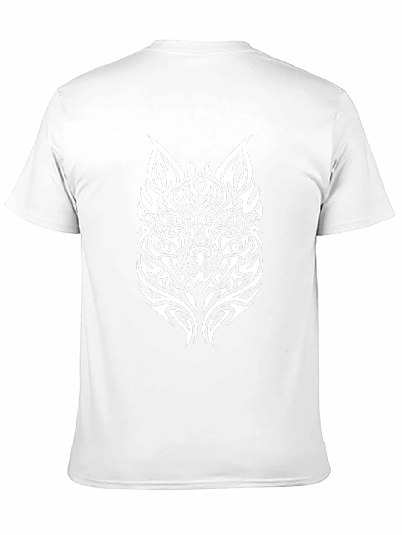 Tribal Wolf Graphic Tee - Black