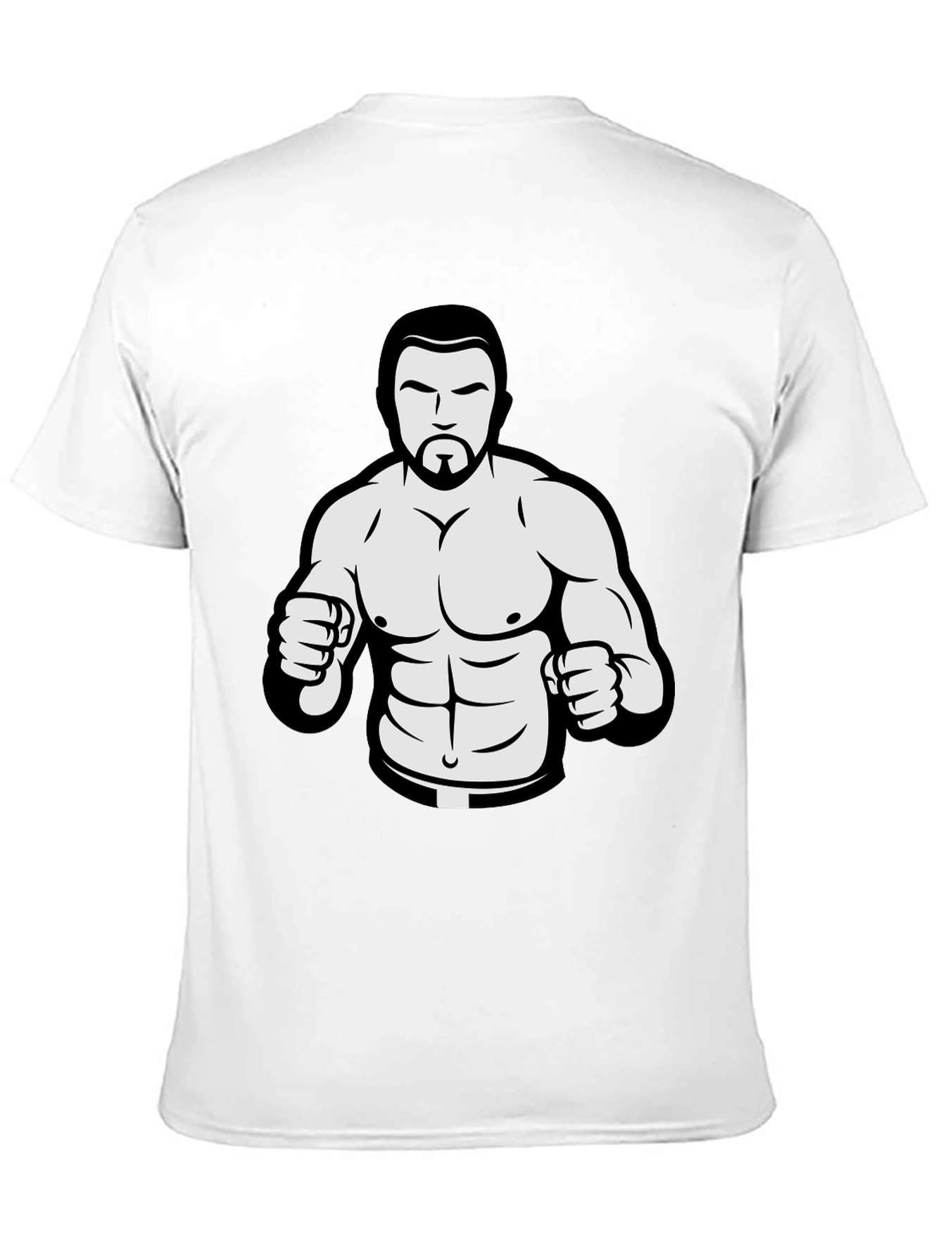 Black Graphic Tee - Cartoon Wrestler