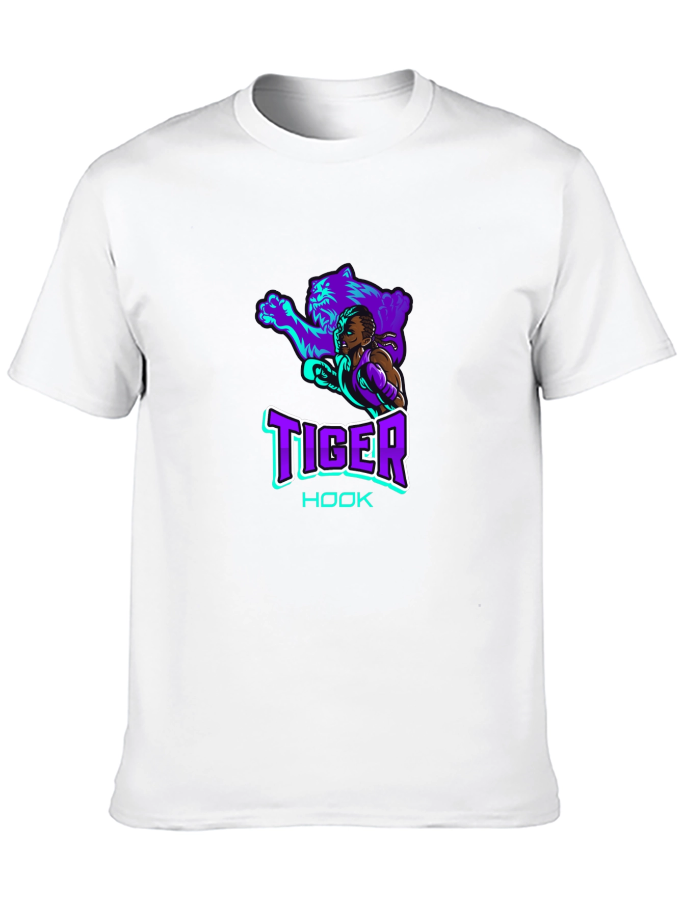 Tiger Hook Graphic Tee - Cool Black T-Shirt