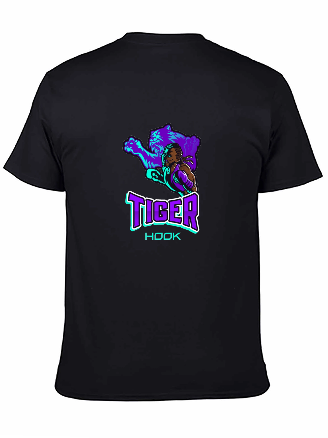 Tiger Hook Graphic Tee - Cool Black T-Shirt