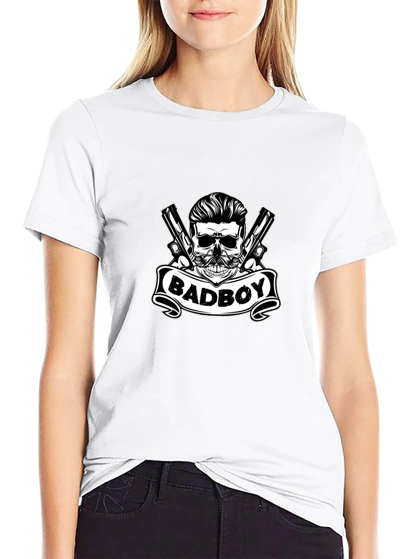 Badboy Skull Graphic Tee - Black