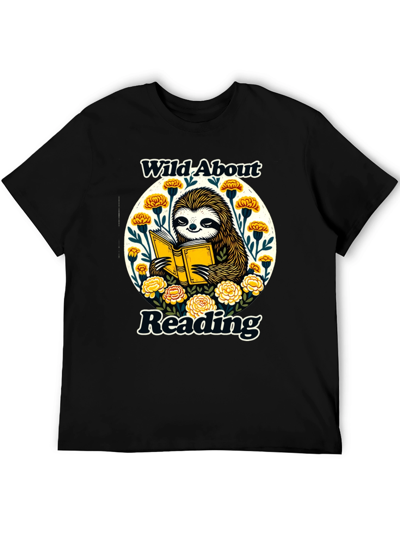 Wild About Reading Sloth Graphic T-Shirt
