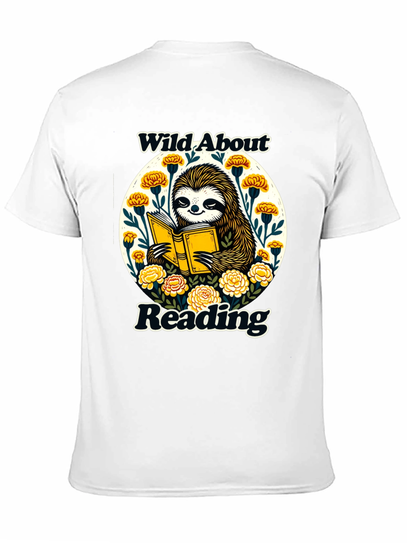 Wild About Reading Sloth Graphic T-Shirt