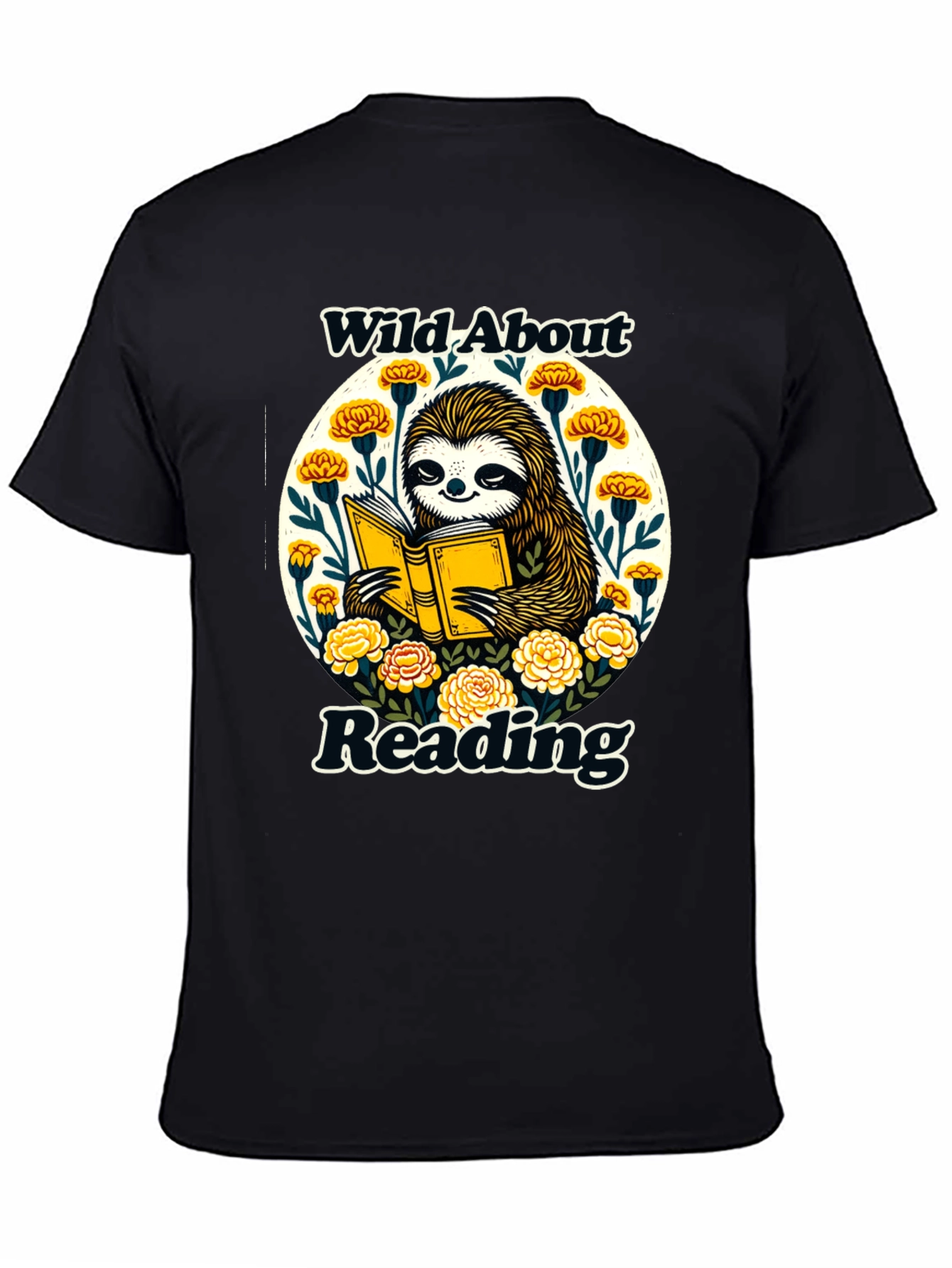 Wild About Reading Sloth Graphic T-Shirt