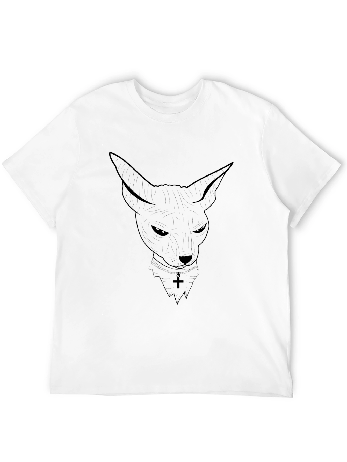 Black Sphinx Cat Graphic T-Shirt