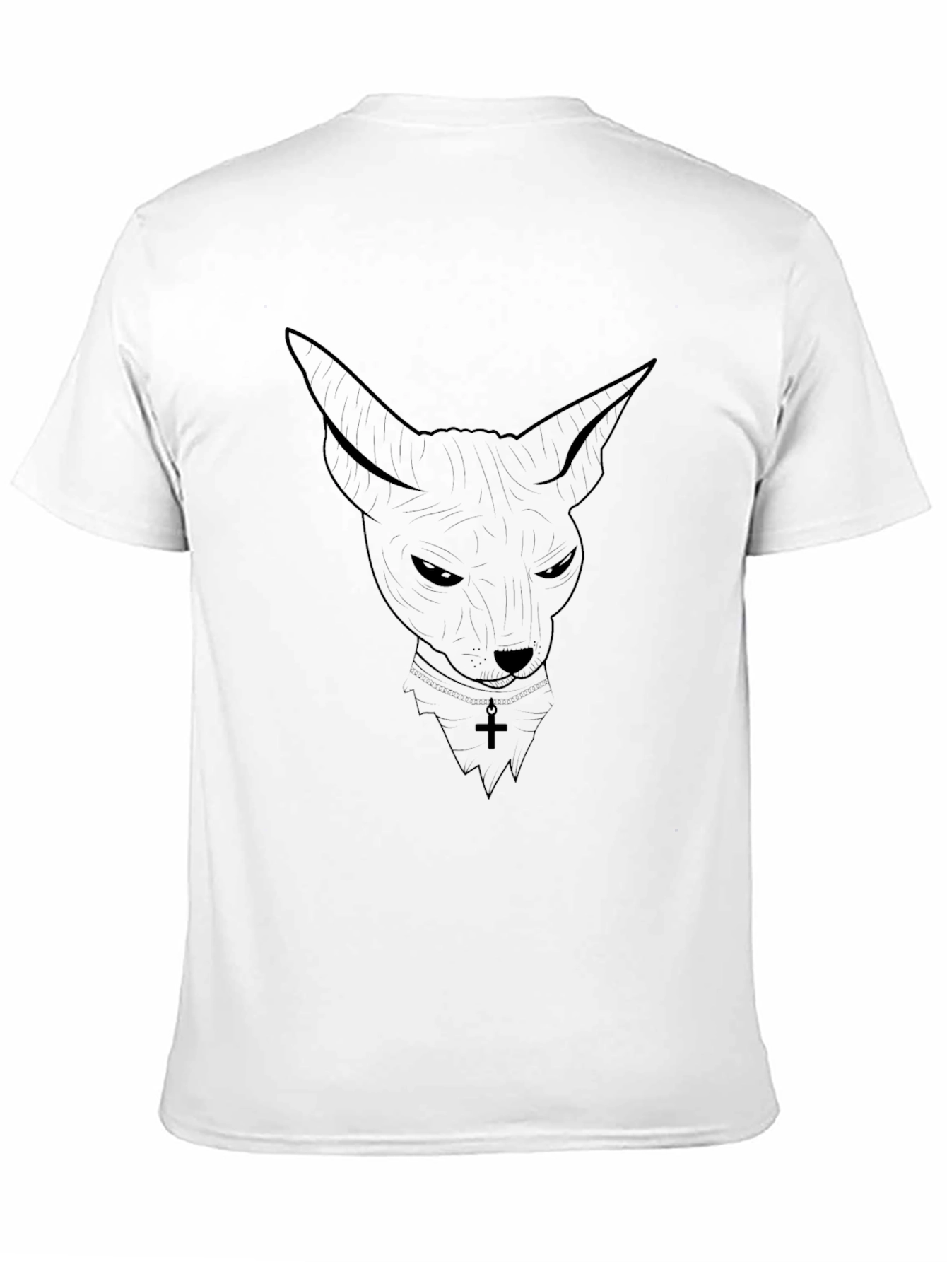 Black Sphinx Cat Graphic T-Shirt