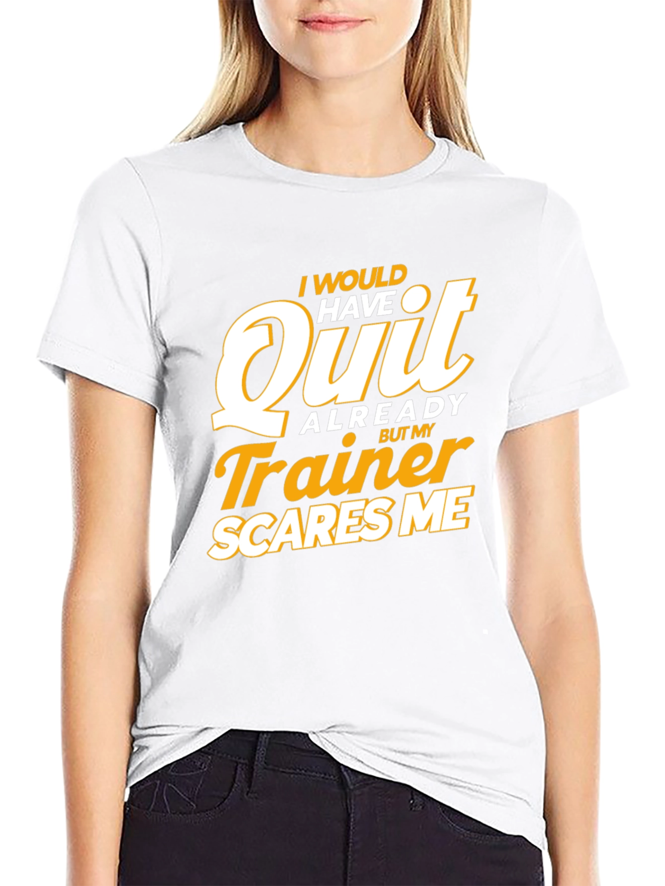Trainer Scares Me T-Shirt - Funny Workout Tee