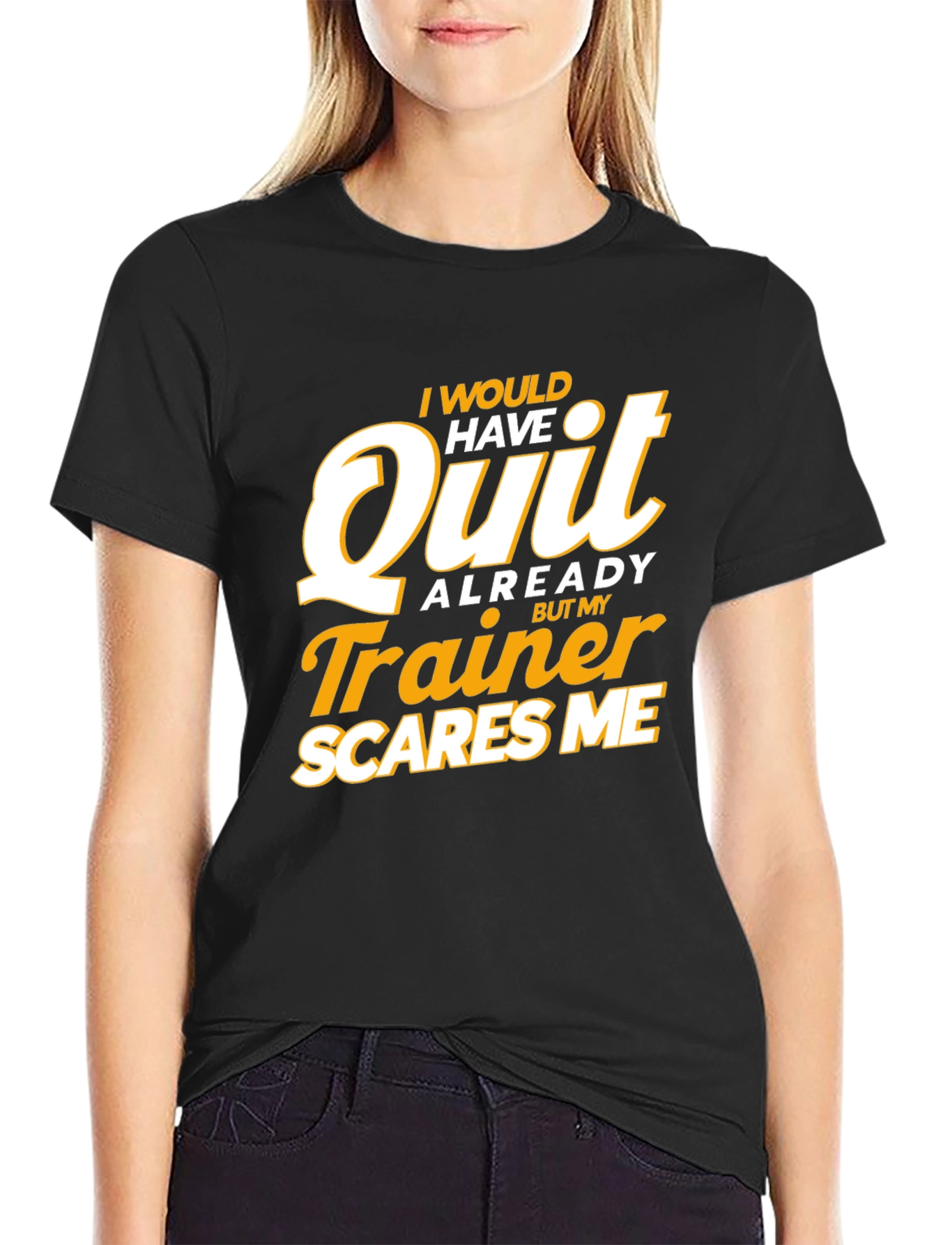 Trainer Scares Me T-Shirt - Funny Workout Tee