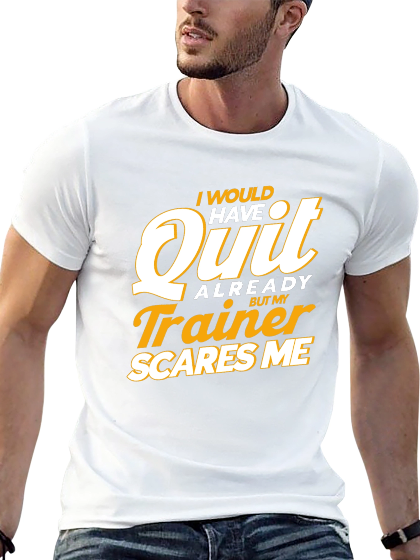 Trainer Scares Me T-Shirt - Funny Workout Tee