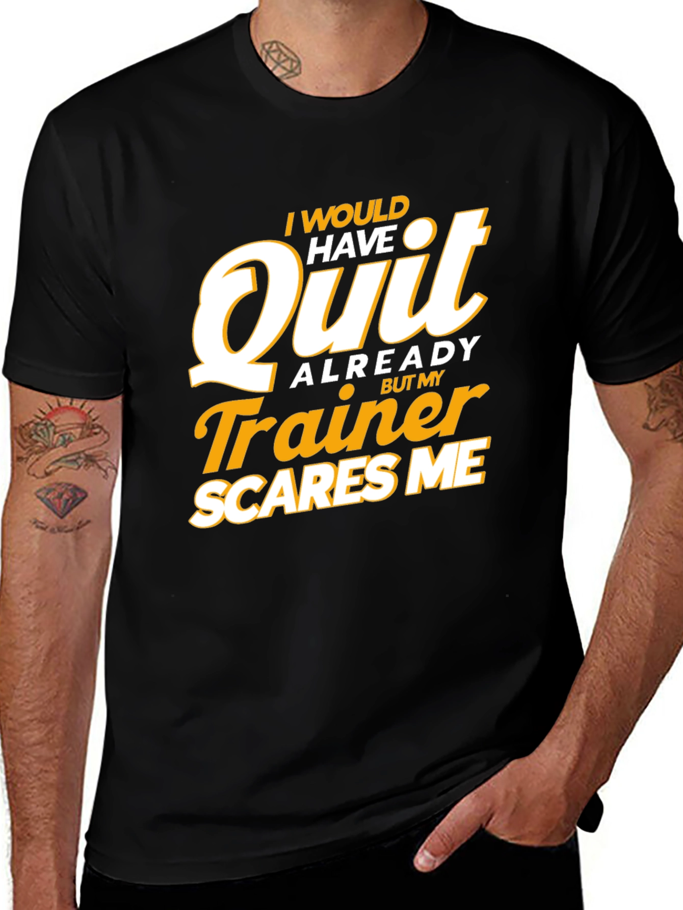 Trainer Scares Me T-Shirt - Funny Workout Tee
