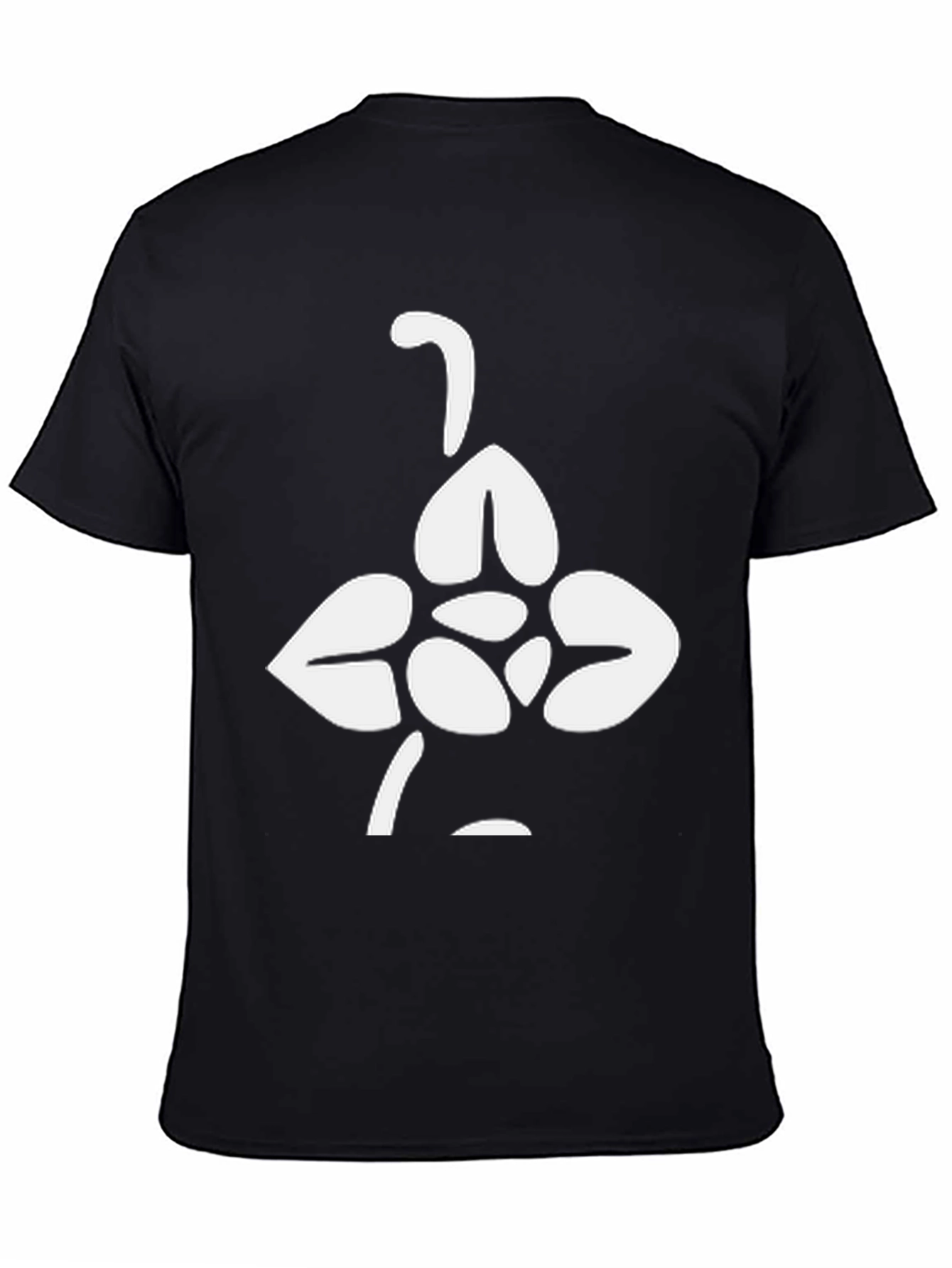 Abstract Graphic Print Black Crew Neck T-Shirt