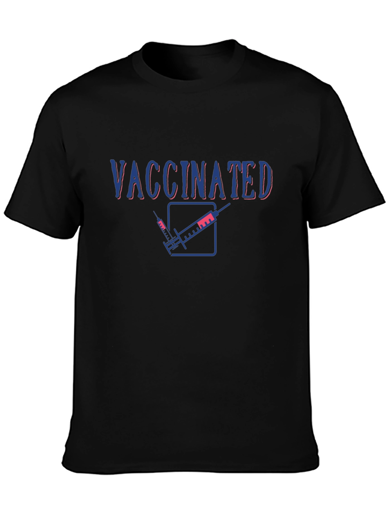 Vaccinated Graphic T-Shirt - Black