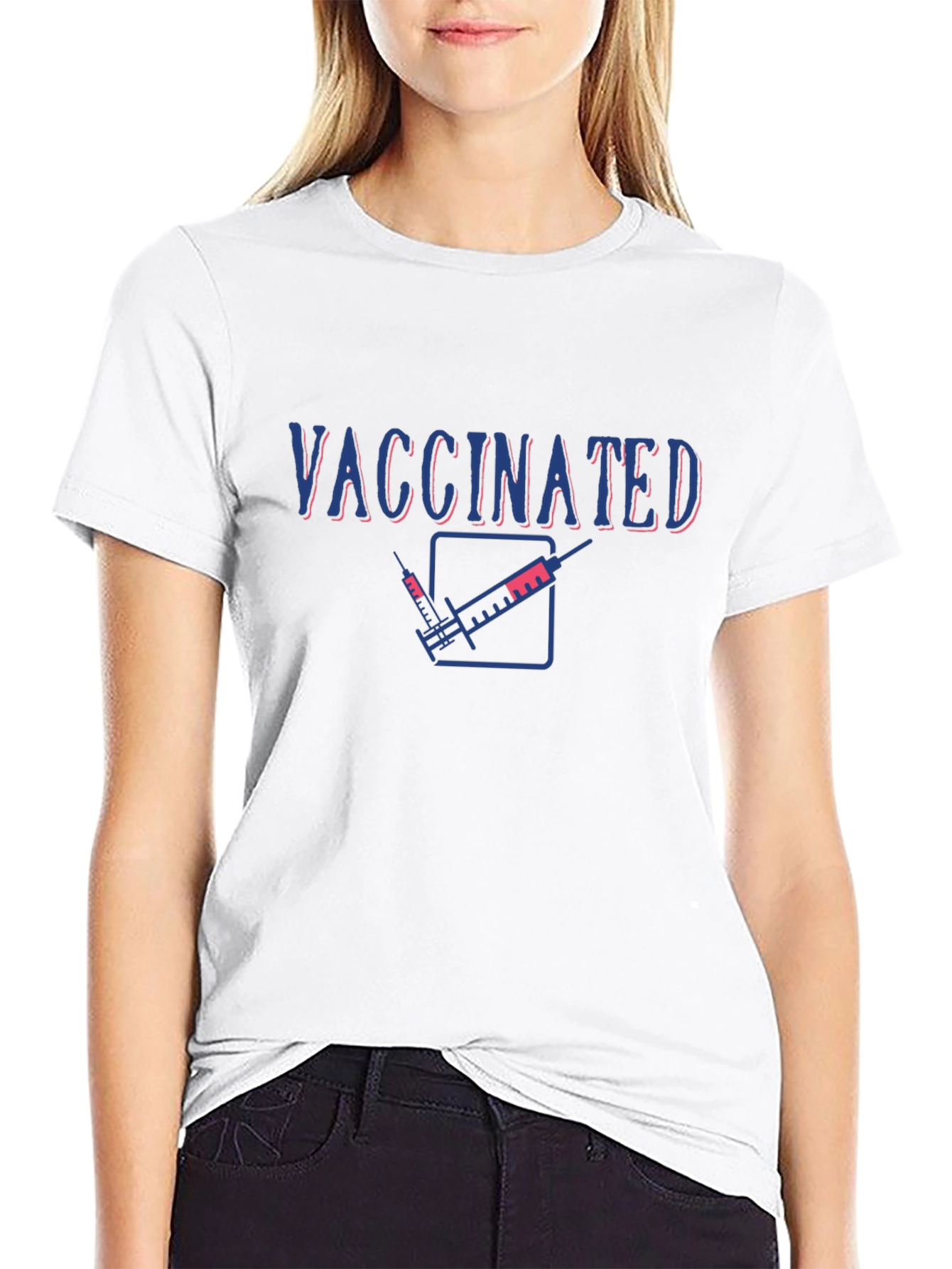 Vaccinated Graphic T-Shirt - Black