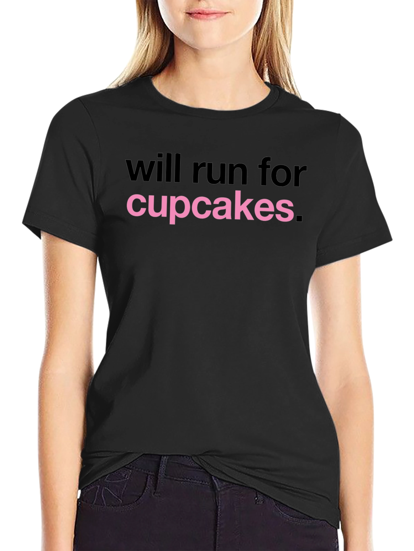 Will Run for Cupcakes T-Shirt - Novelty Design
