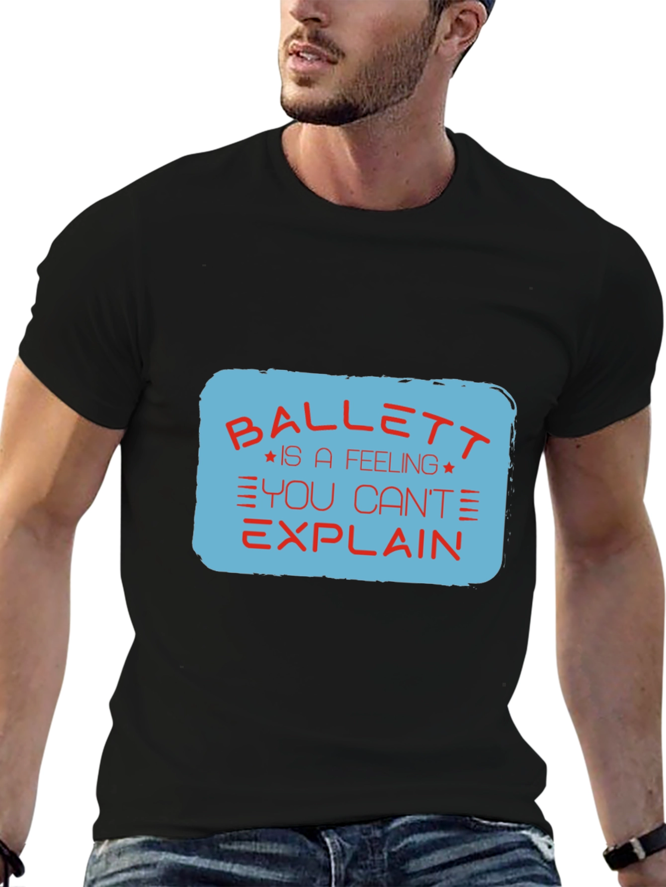 Ballett Feeling Mens Black Graphic Tee