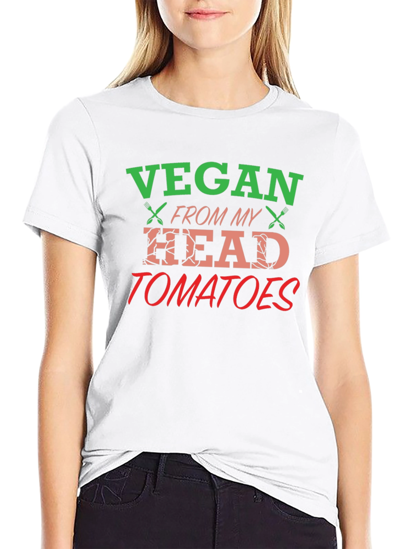 Vegan From My Head Tomatoes Graphic T-Shirt