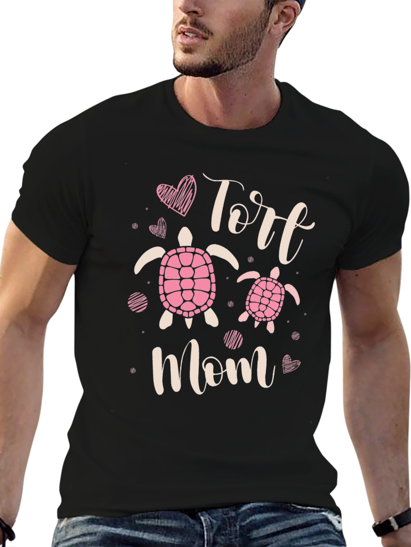 Tort Mom Graphic Tee - Cute Turtle Design