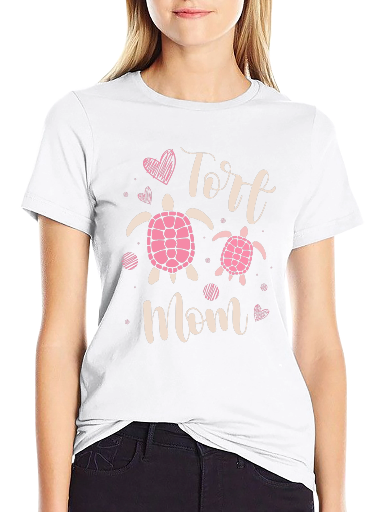Tort Mom Graphic Tee - Cute Turtle Design