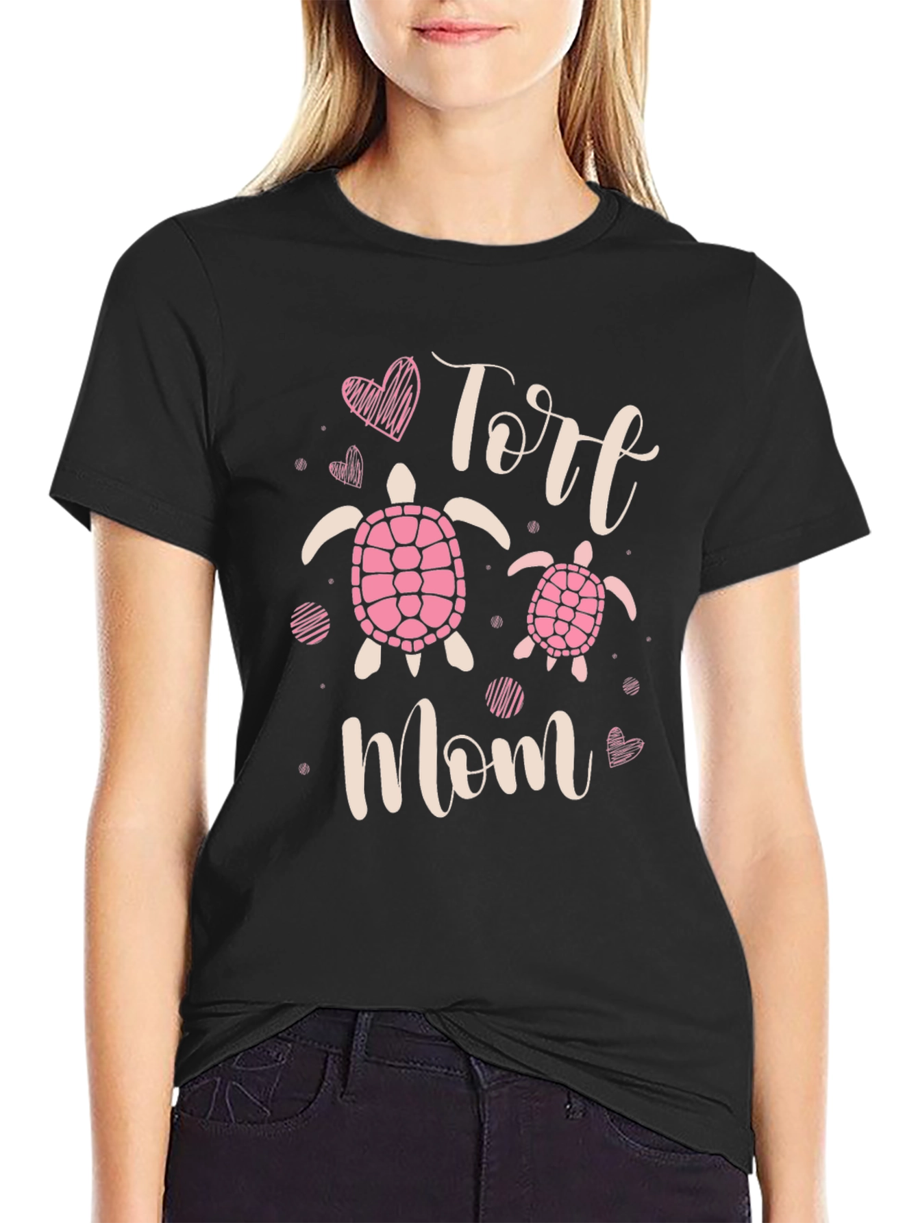 Tort Mom Graphic Tee - Cute Turtle Design