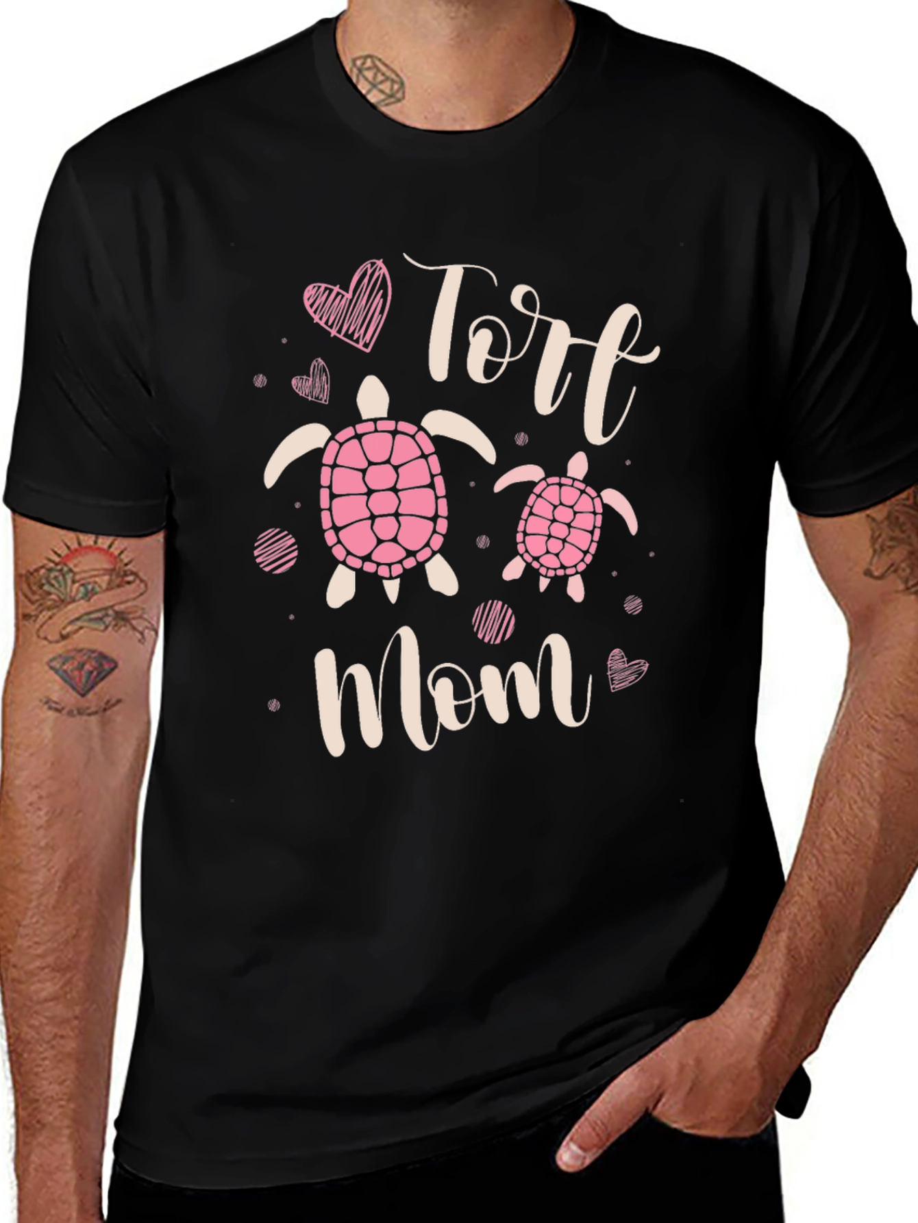 Tort Mom Graphic Tee - Cute Turtle Design