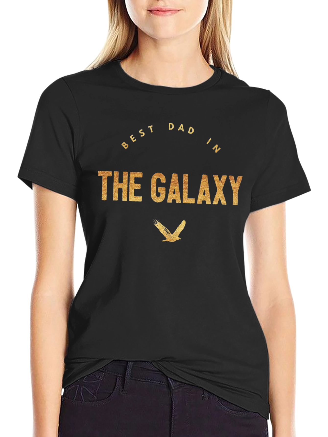Best Dad in The Galaxy Black T-Shirt
