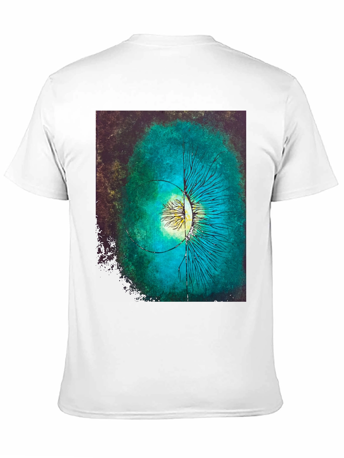 Abstract Eye Graphic Black Cotton Tee