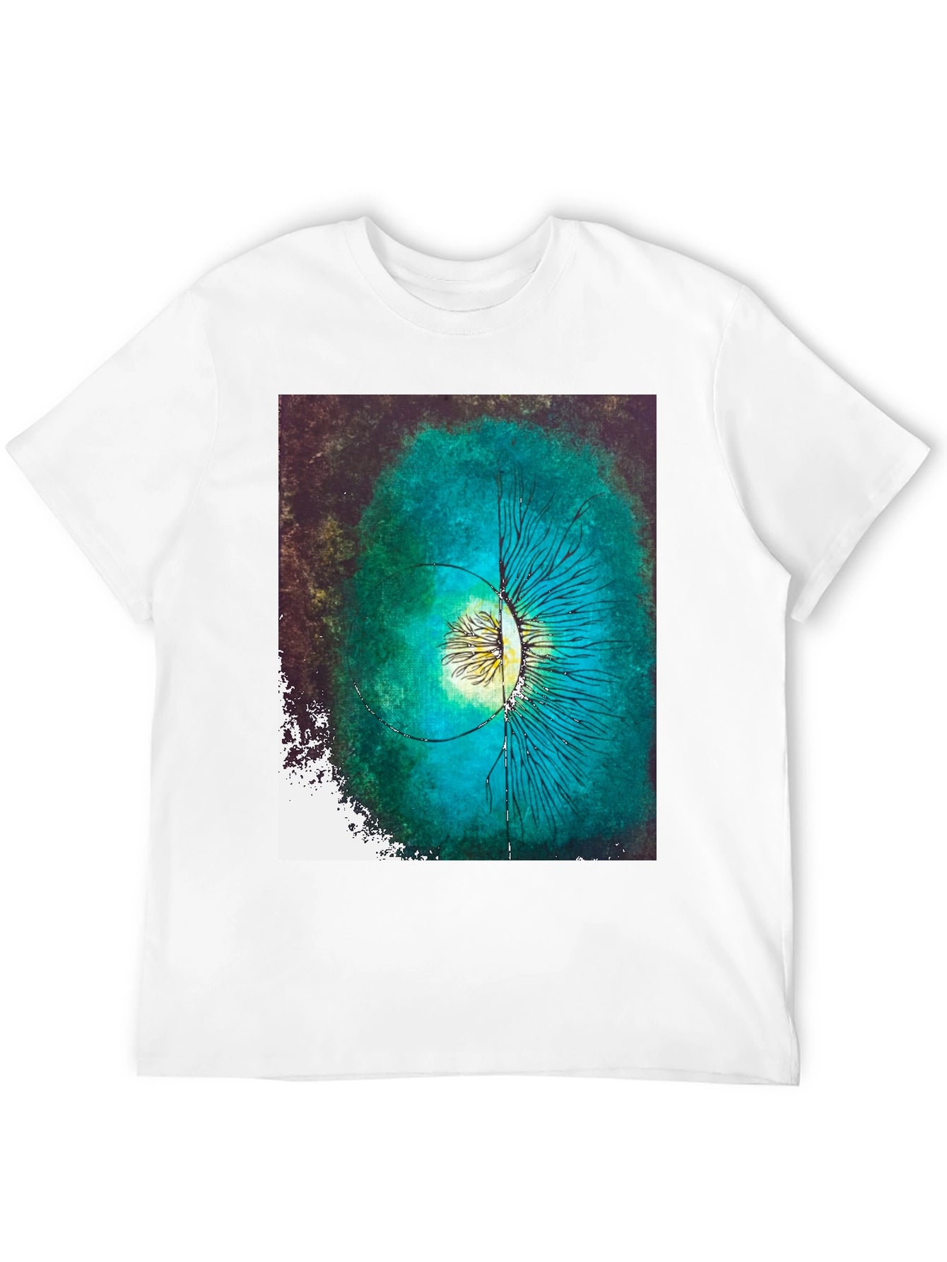 Abstract Eye Graphic Black Cotton Tee