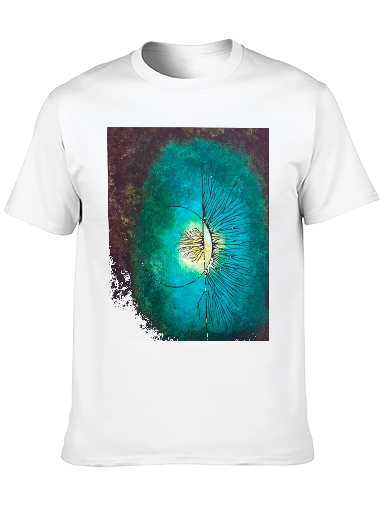 Abstract Eye Graphic Black Cotton Tee