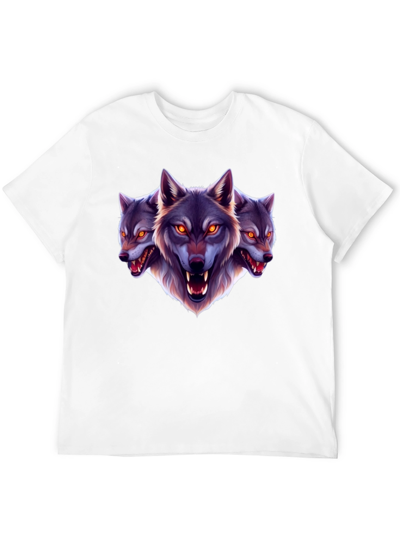 Three-Headed Wolf Graphic T-Shirt