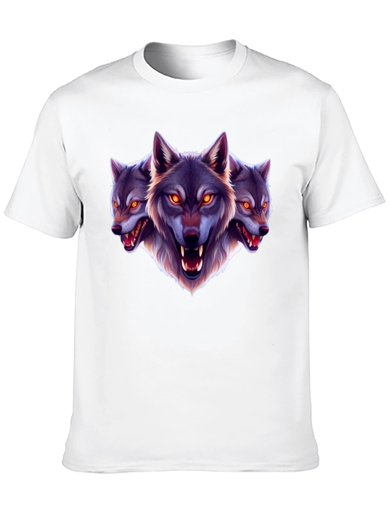 Three-Headed Wolf Graphic T-Shirt