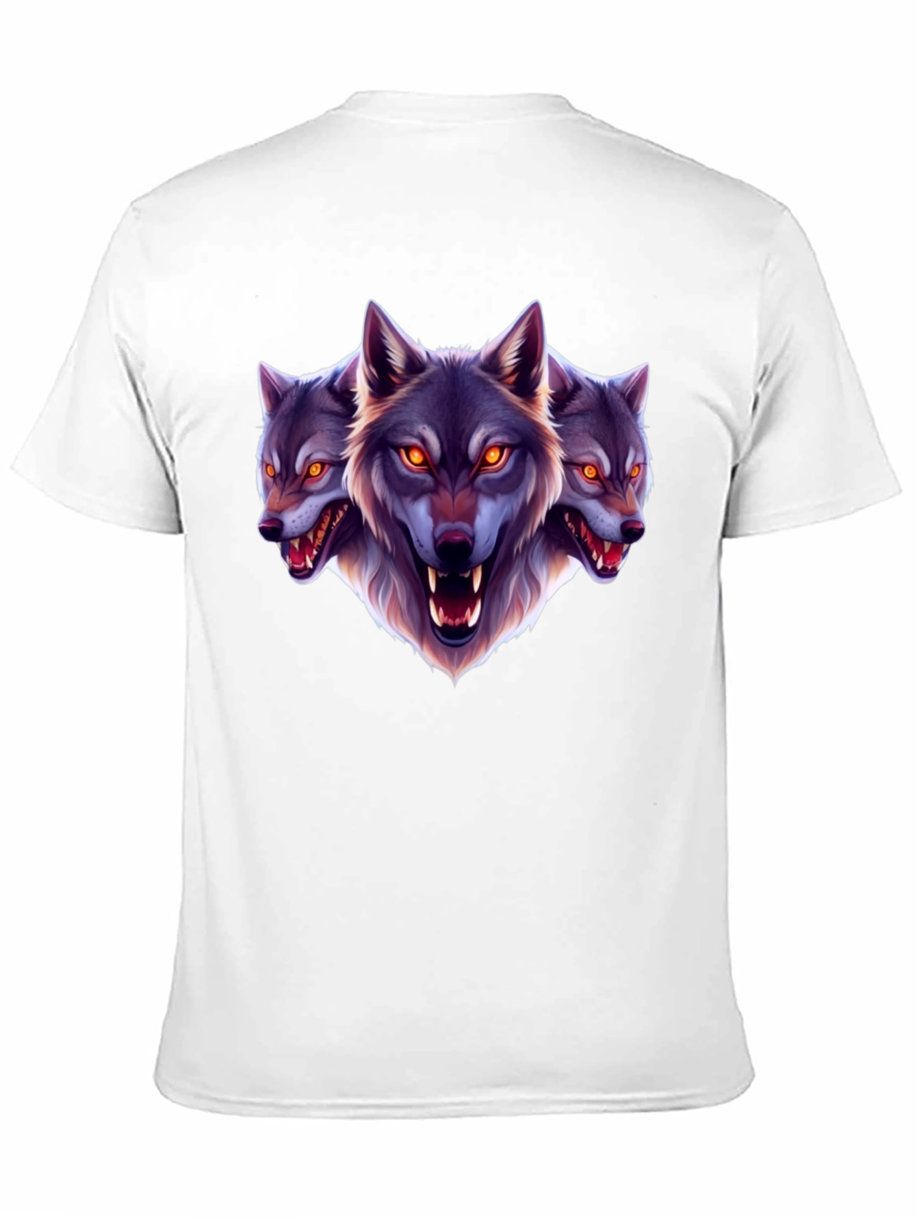 Three-Headed Wolf Graphic T-Shirt
